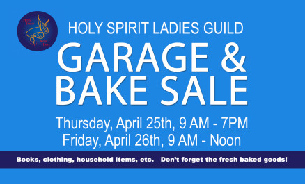 Holy Spirit Ladies Guild Garage and Bake Sale
